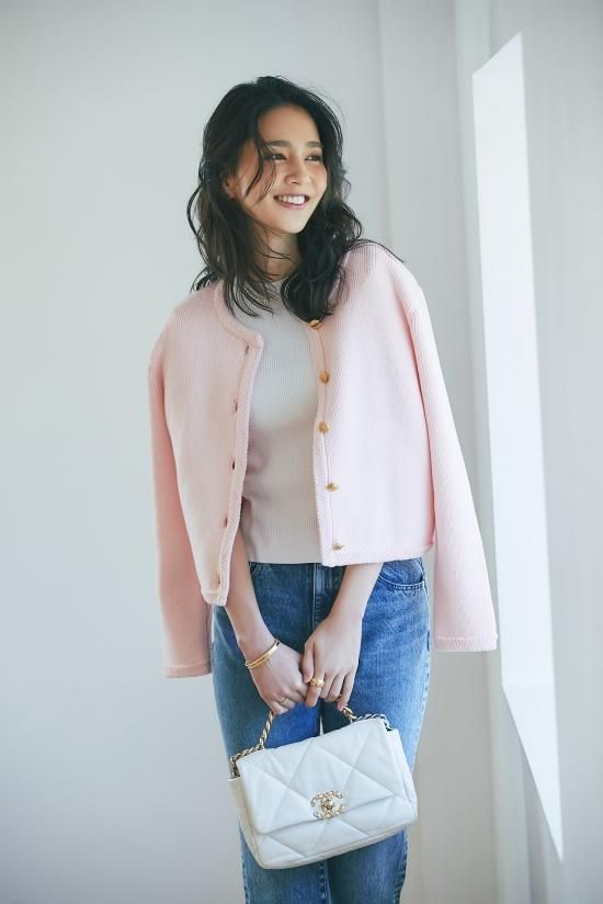 ニットジャケット(ピンク) - seventen