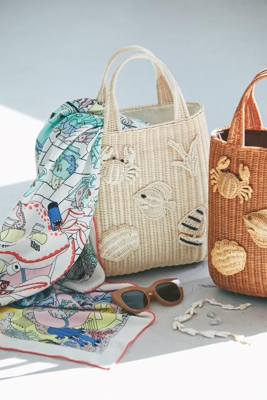 再入荷】マリンモチーフラタントート(ナチュラルホワイト) - seventen