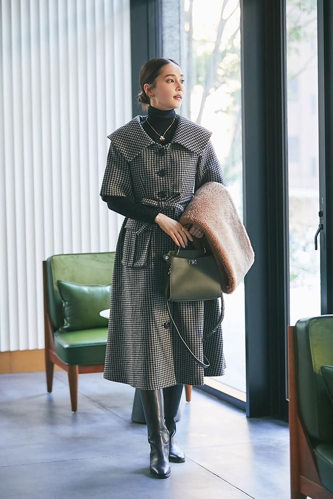 チェックワンピース(ブラウン) - seventen