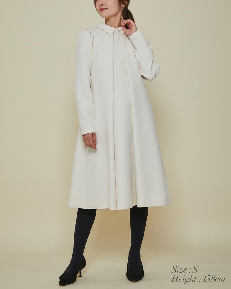 再入荷】フロントタックボウタイワンピース(オフホワイト) - seventen