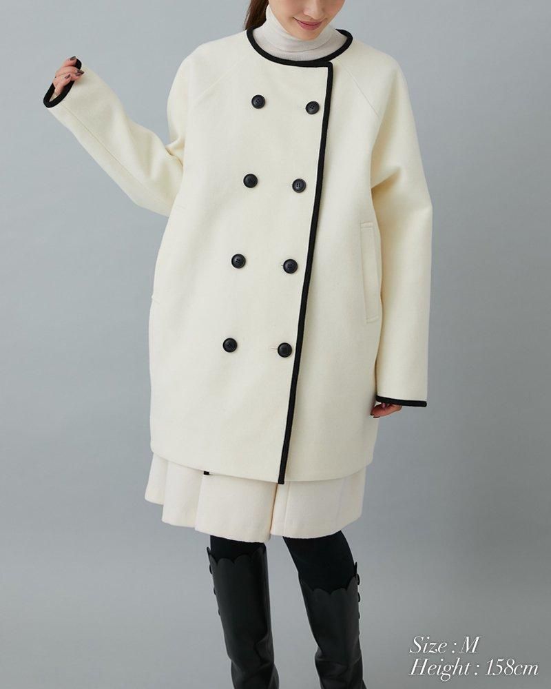 ダブルボタン2WAYコート(オフホワイト) - seventen