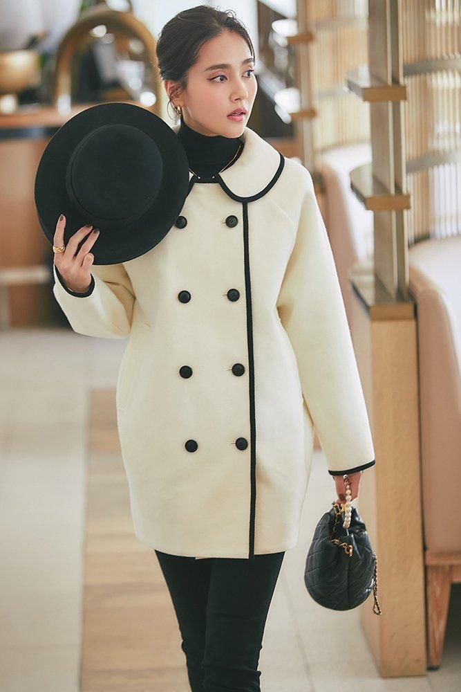 ダブルボタン2WAYコート(オフホワイト) - seventen