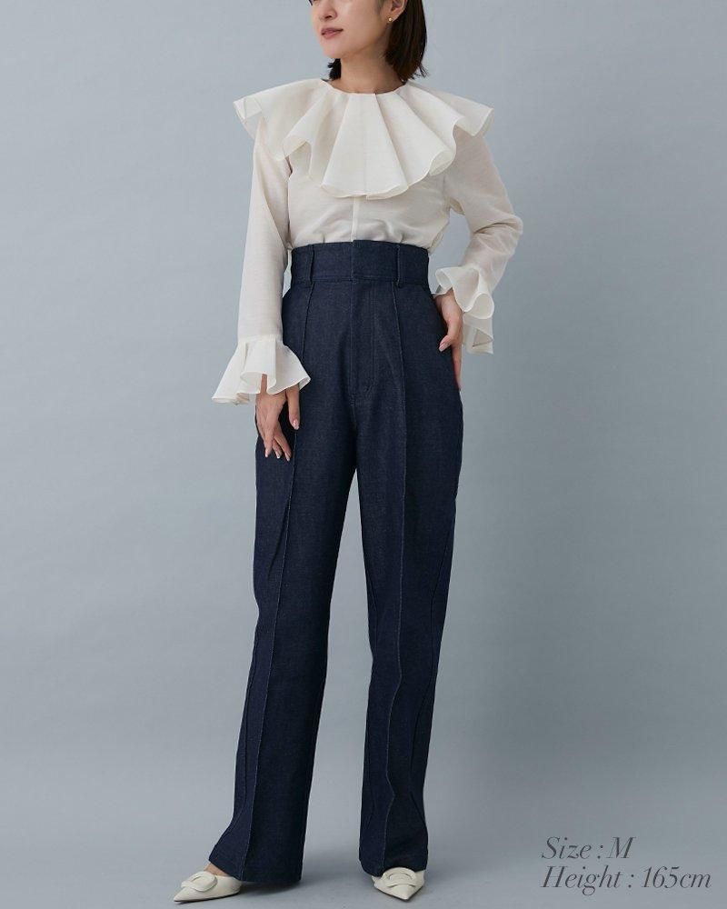 シアーラッフルブラウス(ピンク) - seventen