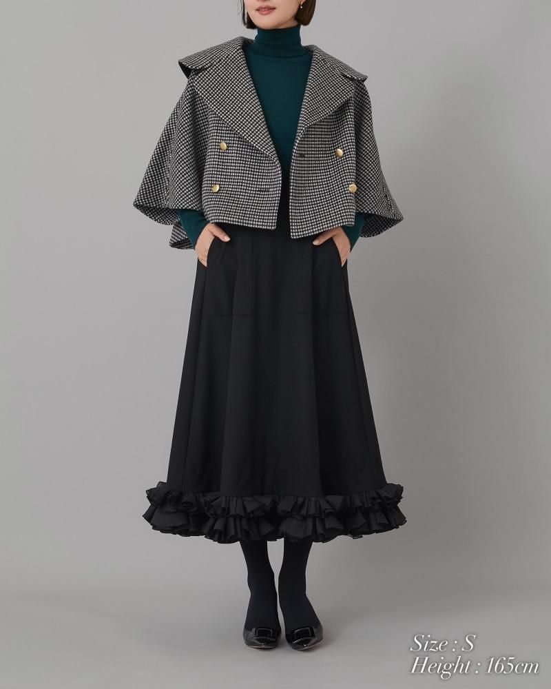 ダブルブレストショートコート(チェック) - seventen