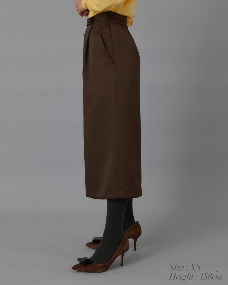 タックタイトスカート(フューシャピンク) - seventen