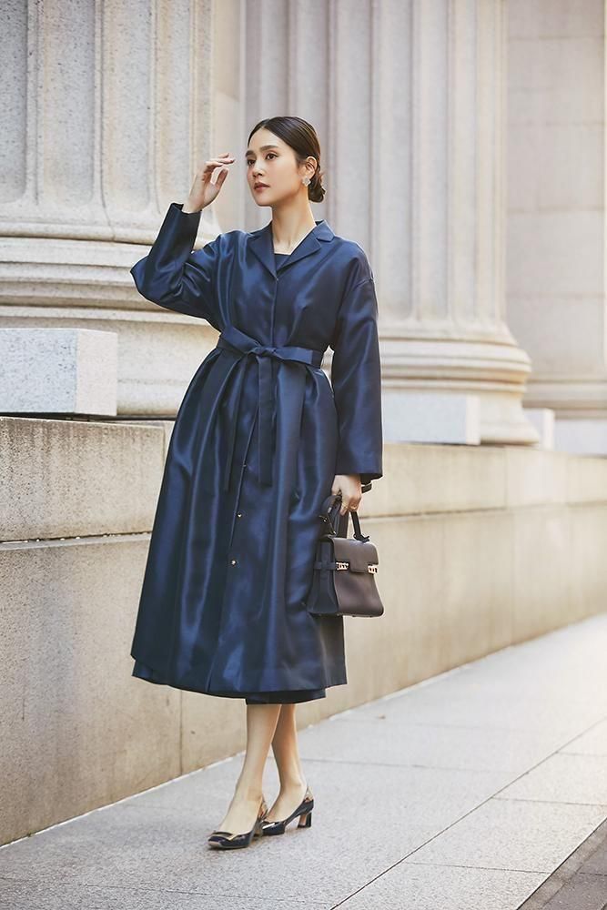 ミカドサテンドレスコート(ネイビー) - seventen
