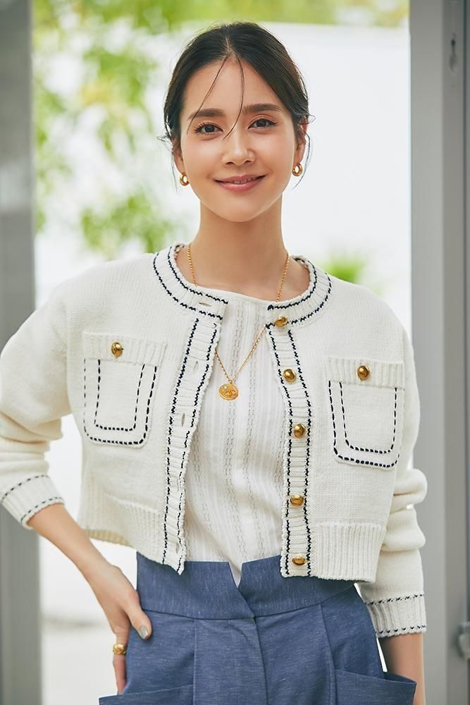 追加予約】【5月上旬～中旬頃配送】ハンドステッチカーディガン(オフ