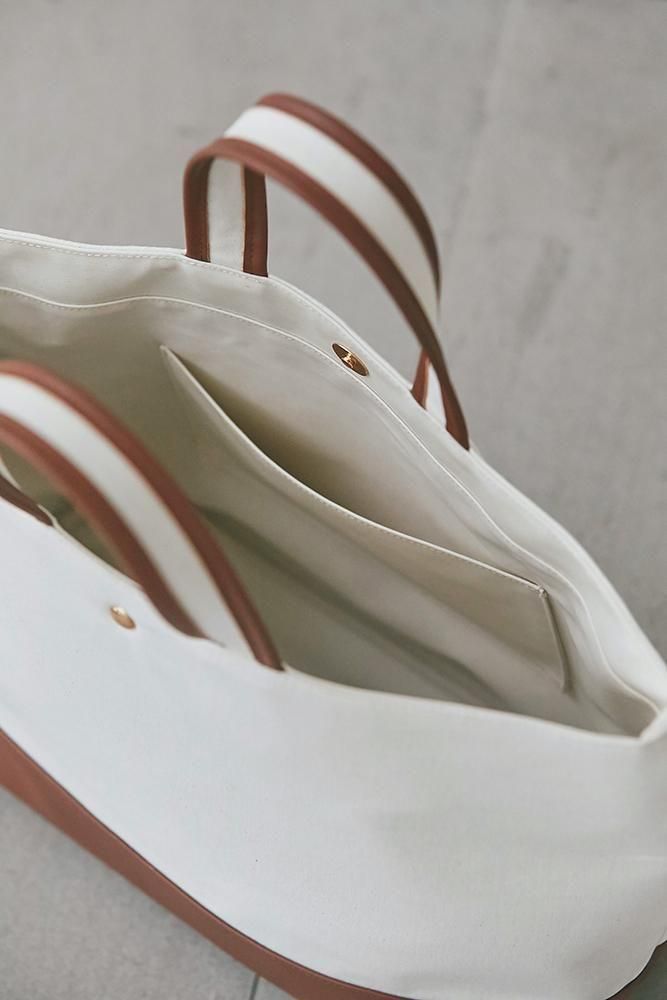 予約】【5月上旬～中旬頃配送】ワンポイント刺繍バッグ(オフホワイト