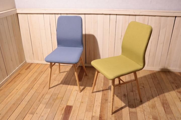 値下げ/unico(ウニコ)のKOTONA(コトナ)ファブリックチェアー2脚セット