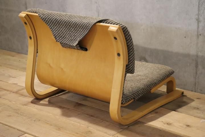 秋田木工社製 低座椅子 革張り ジャパニーズモダン ヴィンテージ 和