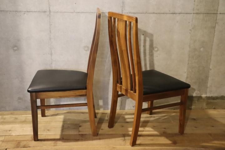 CIEL(シエル) ウォールナット無垢材 ダイニングチェアー 2脚セット