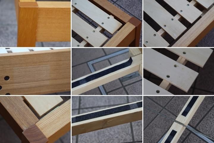 人気の無印良品(MUJI)のタモ材 ダブルベッドフレームです。スッキリと