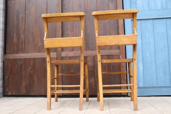 値下げ/アンティークのチャーチチェア2脚セットです。クラシカルな