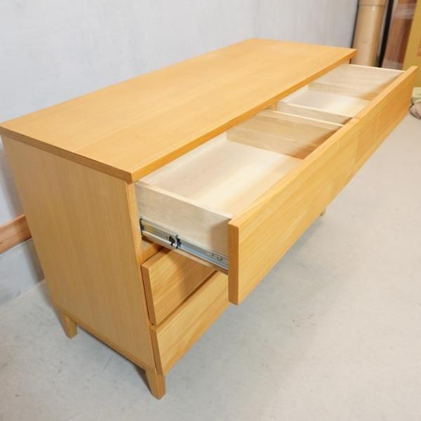 人気の無印良品(MUJI)のタモ材を使用した3段ダブルチェストです