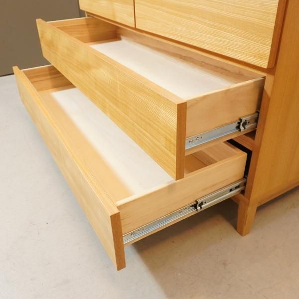 人気の無印良品(MUJI)のタモ材を使用した3段ダブルチェストです