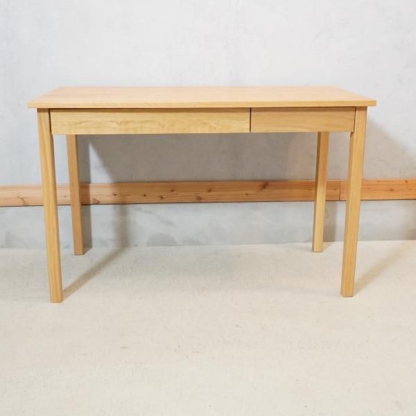 人気のMUJI(無印良品)のオーク材パーソナルデスク/引き出し付き