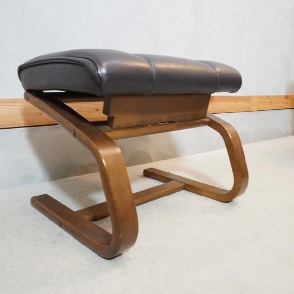 値下げ/FUJI FURNITURE(冨士ファニチア) の回転式 本革リクライニング