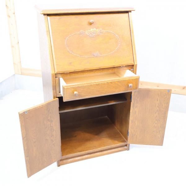 値下三越家具ブルージュ ライティングビューロー オーク無垢 英国