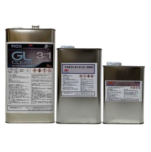 naxマルチエコ(3:1)GLクリヤー5.2Kgセット 小分け品（主剤3Kg+硬化剤