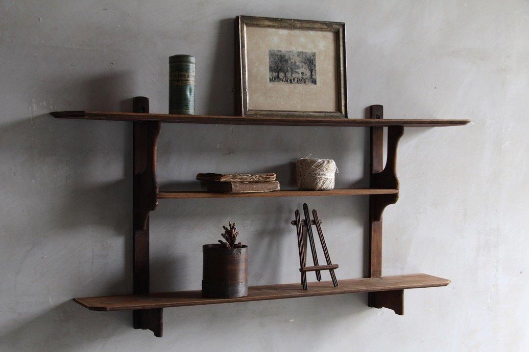 フランスアンティーク | 木製ウォールシェルフF - L'atelier Brocante