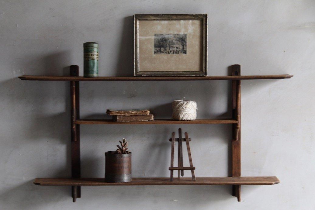 フランスアンティーク | 木製ウォールシェルフF - L'atelier Brocante
