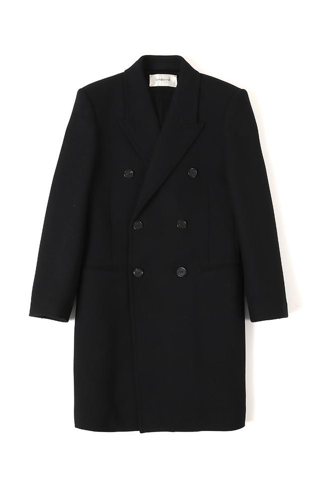 SAINT LAURENT (サンローラン) DOUBLE BREASTED WOOL COAT ダブル