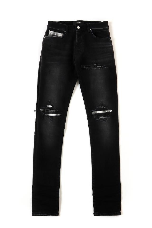 AMIRI (アミリ) MA QUAD PLAID MX1 JEAN リペア スキニー デニムパンツ