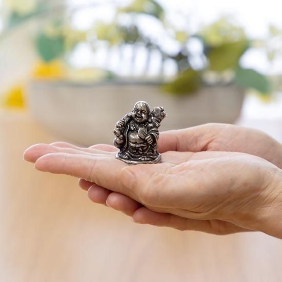 錫 置物 七福神 恵比寿・大黒・布袋 3体セット 黒漆加工 [No.190-1-2-3