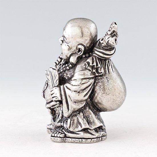 錫 置物 七福神 布袋様 黒漆加工 [No.193-3-C]｜薩摩錫器工芸館