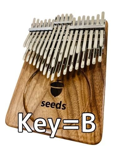 34鍵 カリンバ クロマチック(親指ピアノ) Key=B Seeds / Kalimba