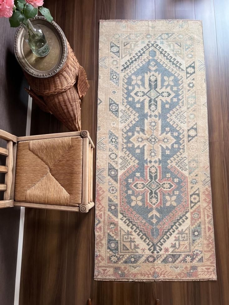 Vintage rug】オーバーダイ｜194 x 279 cm｜トルコラグ