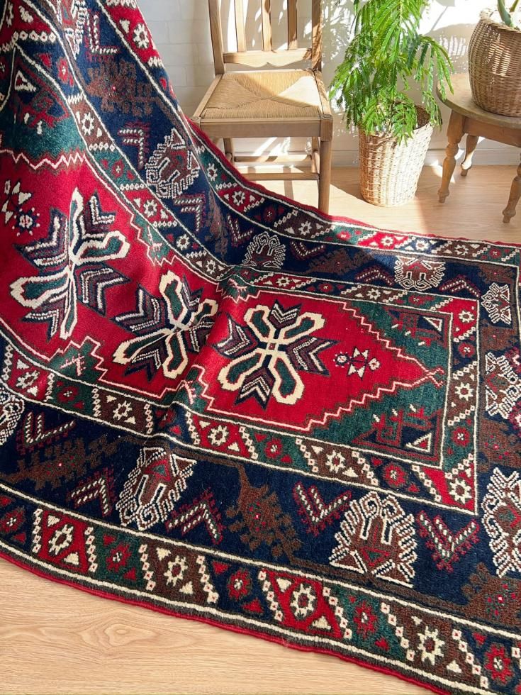 ヴィンテージターキッシュラグ オーバーダイラグ トルコラグ