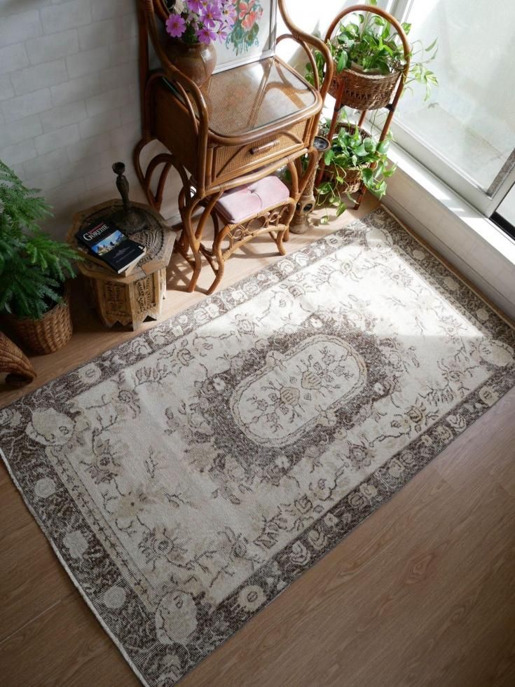 ヴィンテージターキッシュラグ オーバーダイラグ トルコラグ