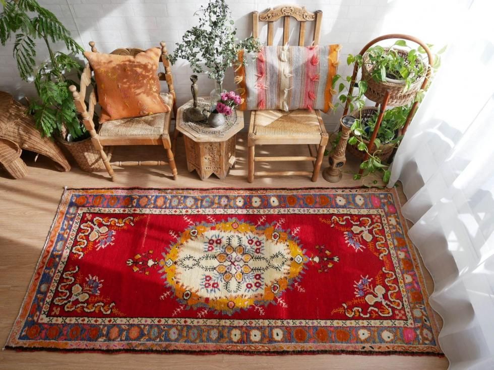 ヴィンテージターキッシュラグ オーバーダイラグ トルコラグ