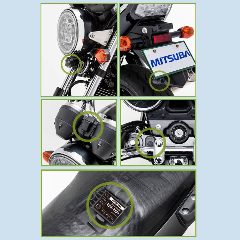 ドライブレコーダー バイク ハイスペックモデル 前後2カメラ＋GPS