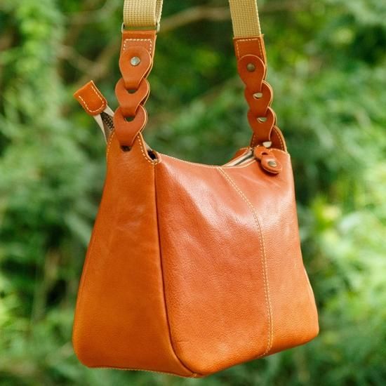 ヌメ革ショルダーバッグ（オレンジ） - 革遊びHARUHINO 公式オンライン
