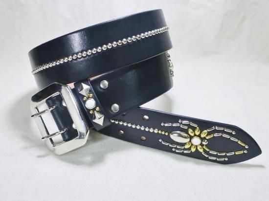 スタッズベルト/サドルレザー/スパイダー(45mm)