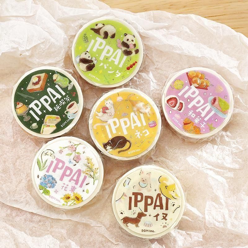 マスキングテープ】 箔押し「IPPAI」全6種類 - BGM ONLINE SHOP