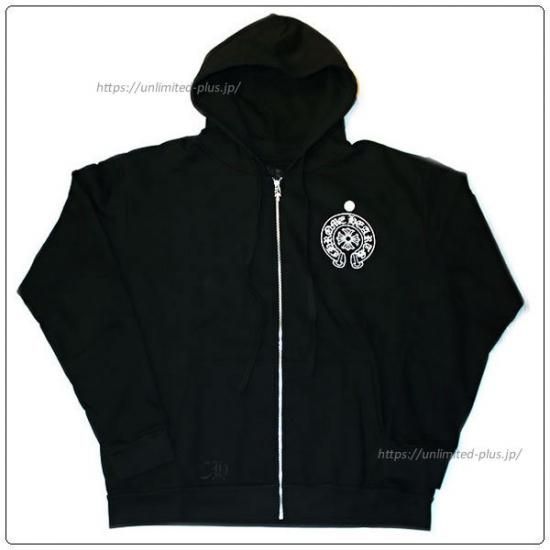 クロムハーツ（Chrome Hearts）フードジップ ブラック ホースシュー