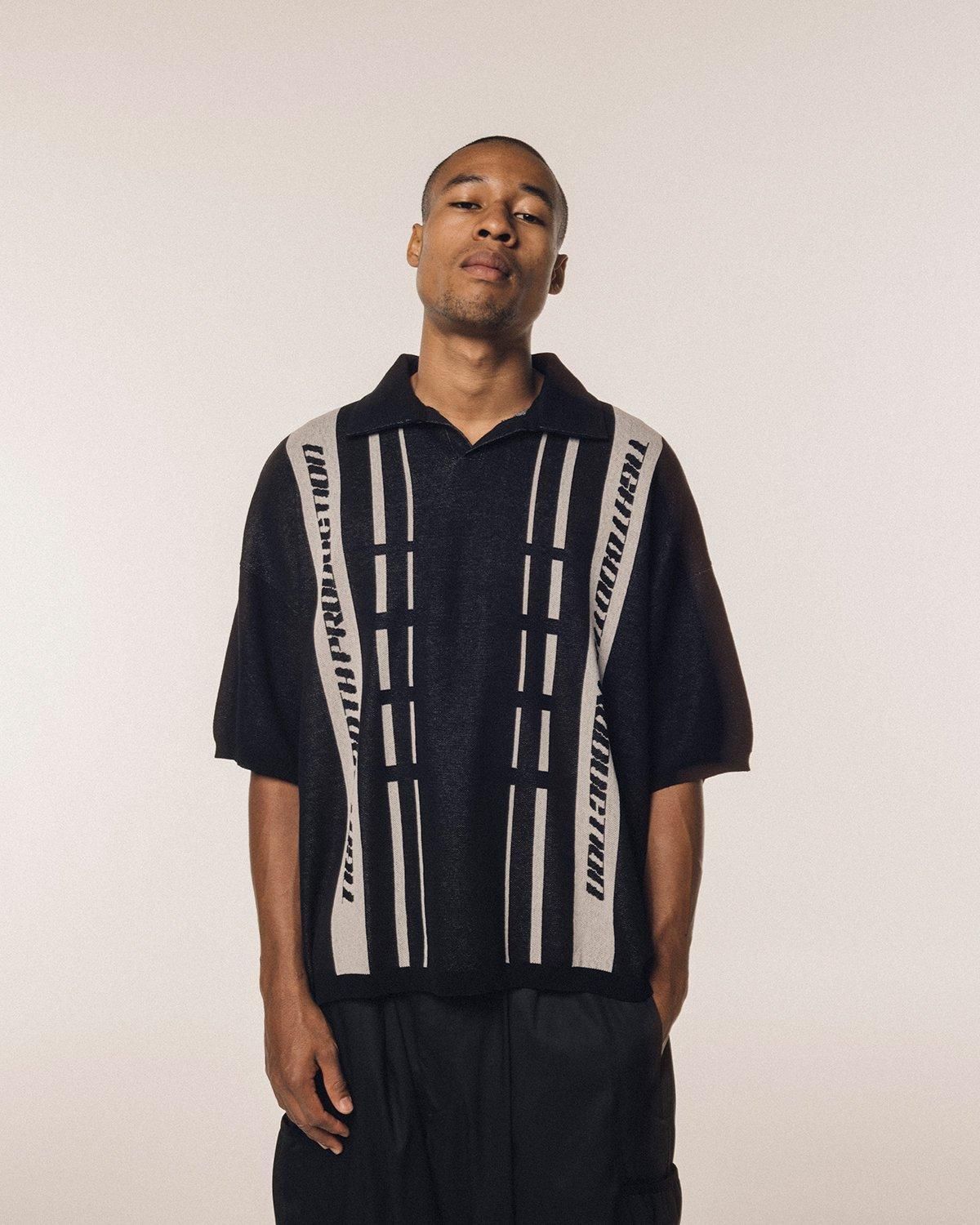 STRIPE KNIT OPEN POLO - TIGHTBOOTH® タイトブース オフィシャル