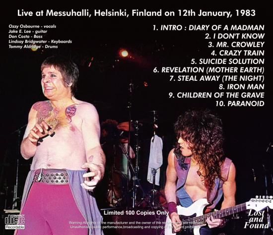 OZZY OSBOURNE / HELSINKI 1983 - FIRST NIGHT WITH JAKE (1CDR)