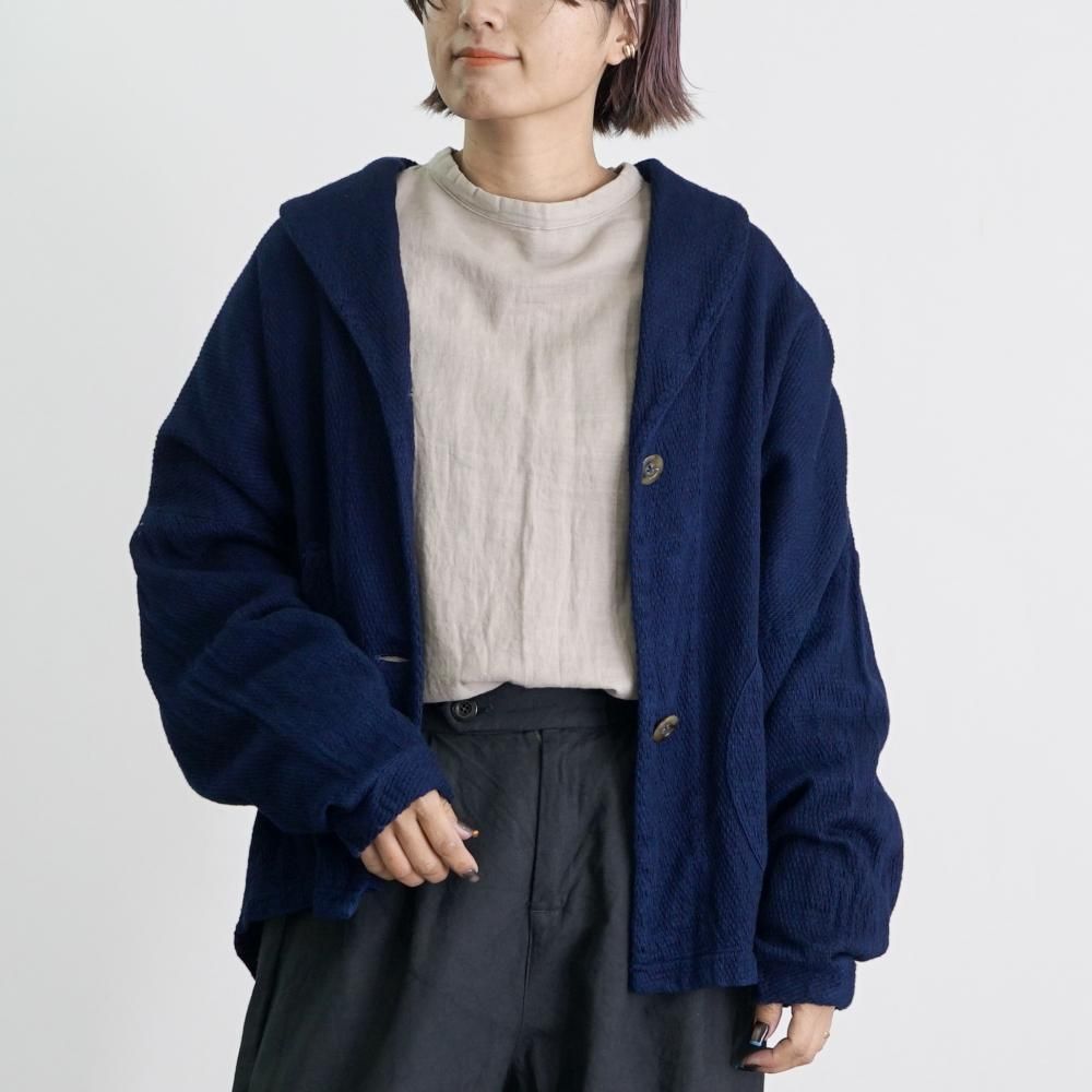 くつろ着カーディガン | インディゴブルー - UZUiRO/公式オンライン