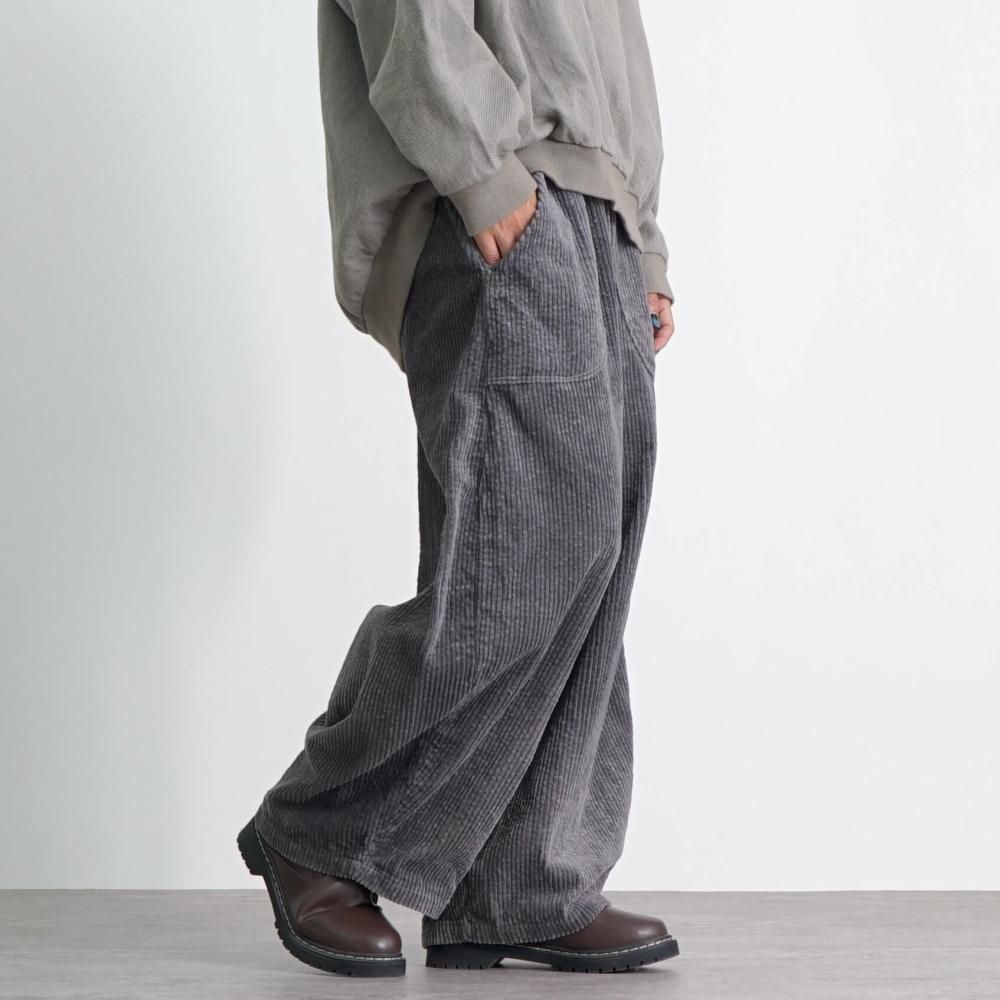 コーデュロイバルーンパンツ/グレー/遠州織物