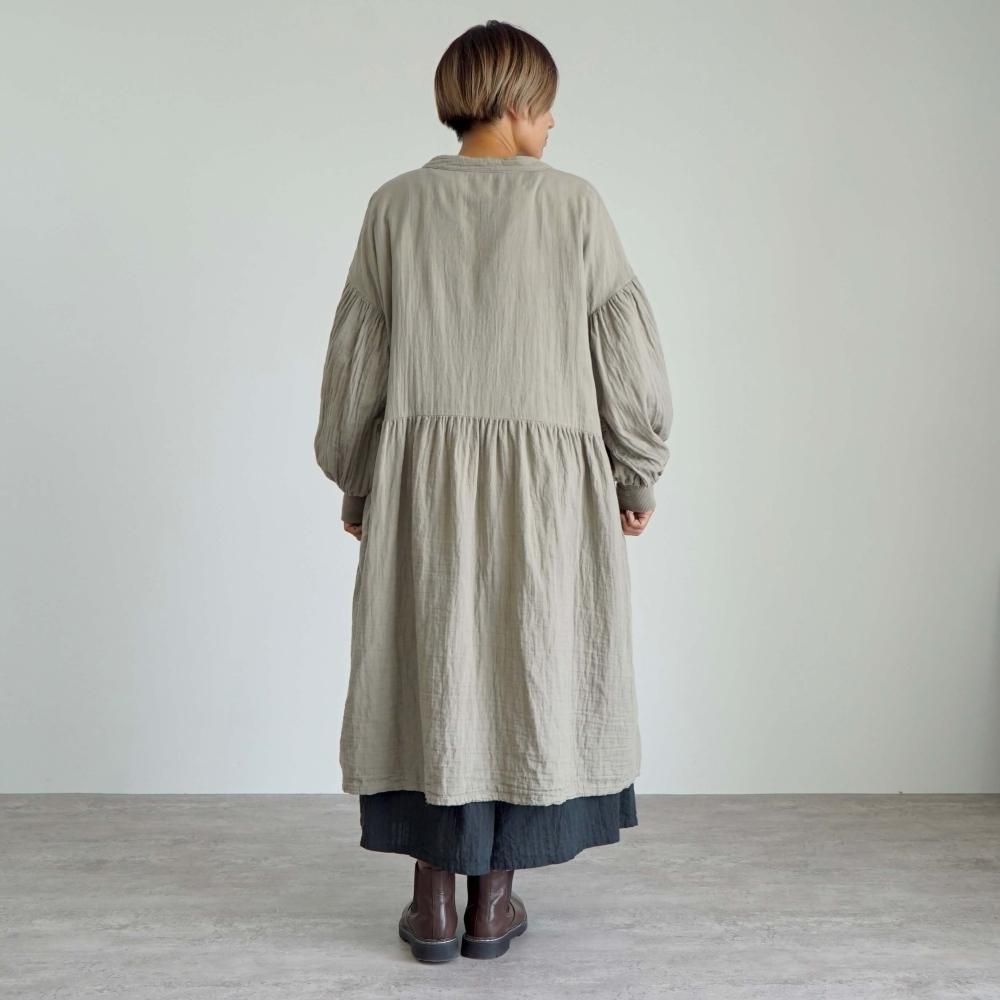 ガーゼシャツワンピース/カーキ/知多木綿 | 極上の着心地と肌触り