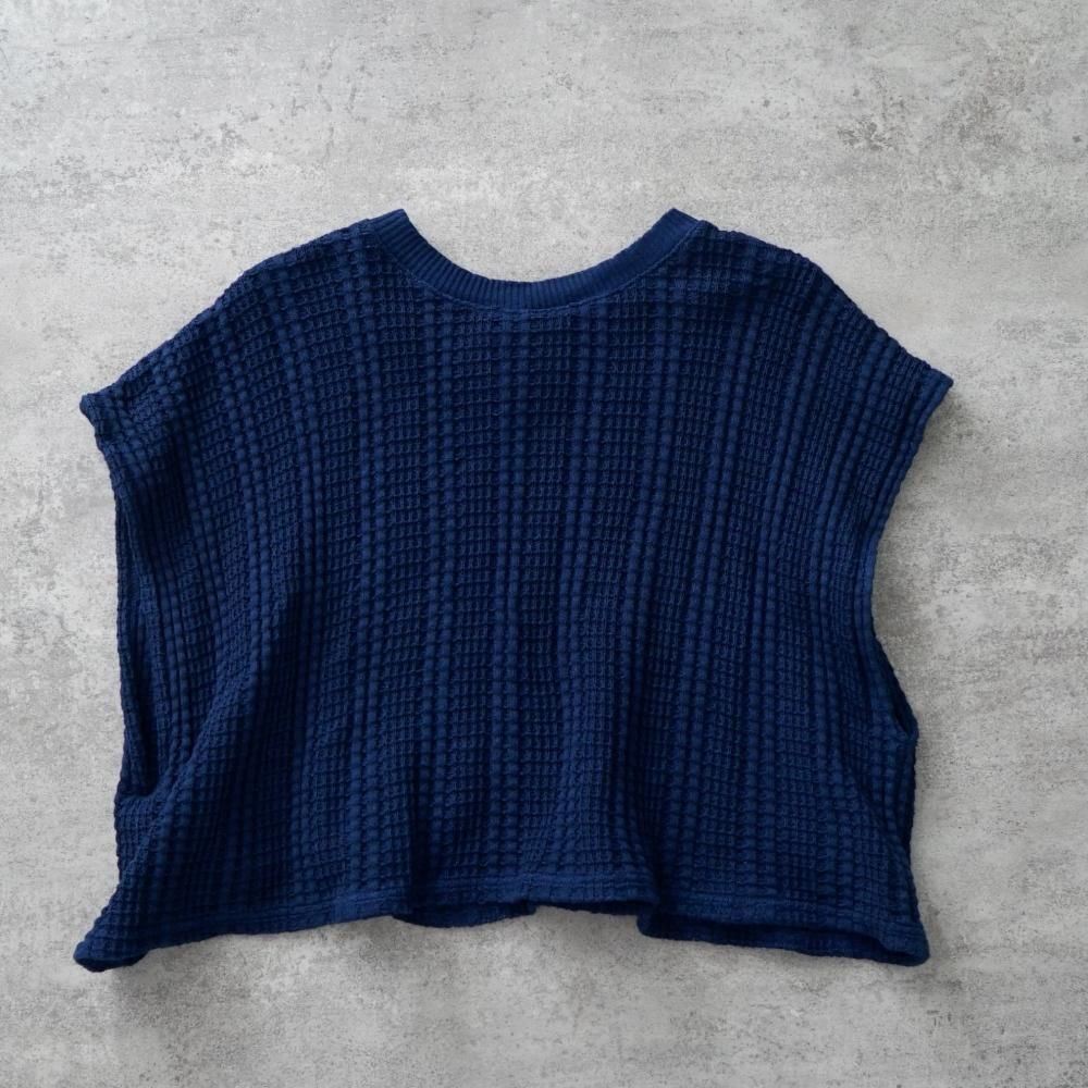 2wayショートニットベスト | ネイビー - UZUiRO/公式オンラインショップ