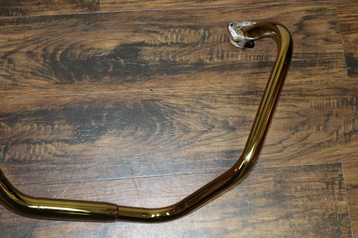 エイプ50 APE50 NEW ゴールドルーザー管 金メッキ フランジ付き アルミ