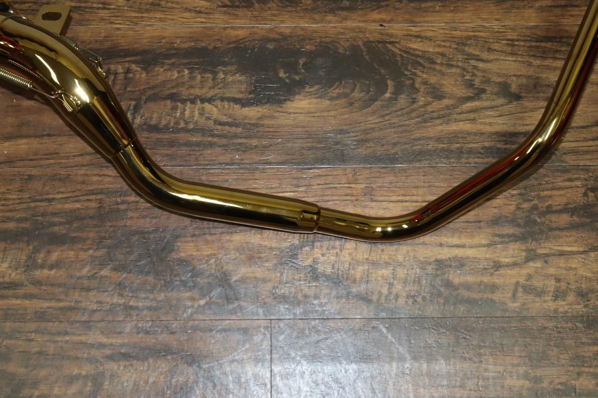 エイプ50 APE50 NEW ゴールドルーザー管 金メッキ フランジ付き アルミ