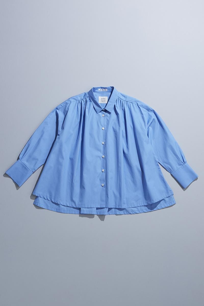 cotton ~THOMAS MASON~ gather blouse - atelier naruse｜Online store