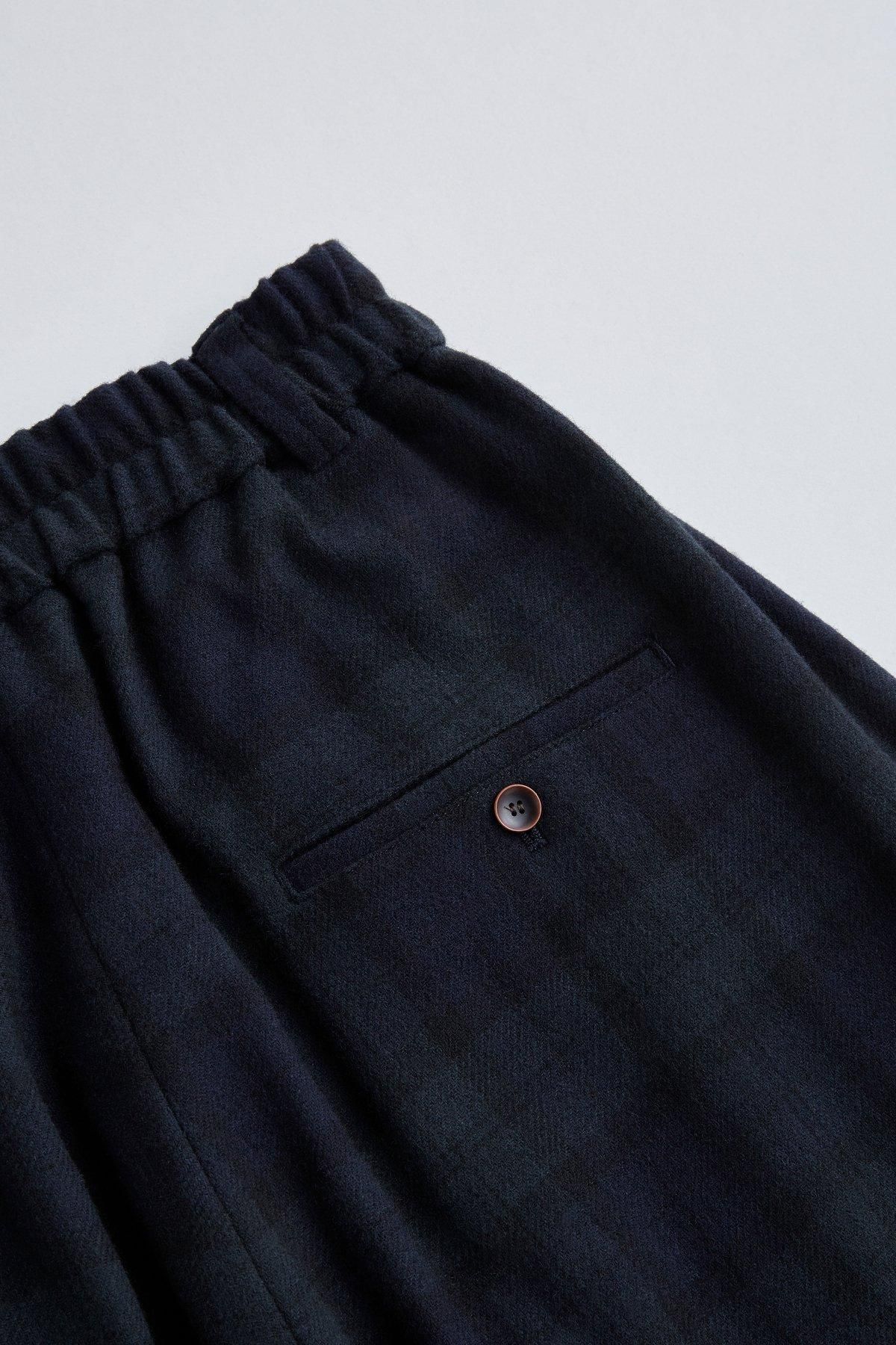 wool frano gaucho pants / black watch - atelier naruse｜Online