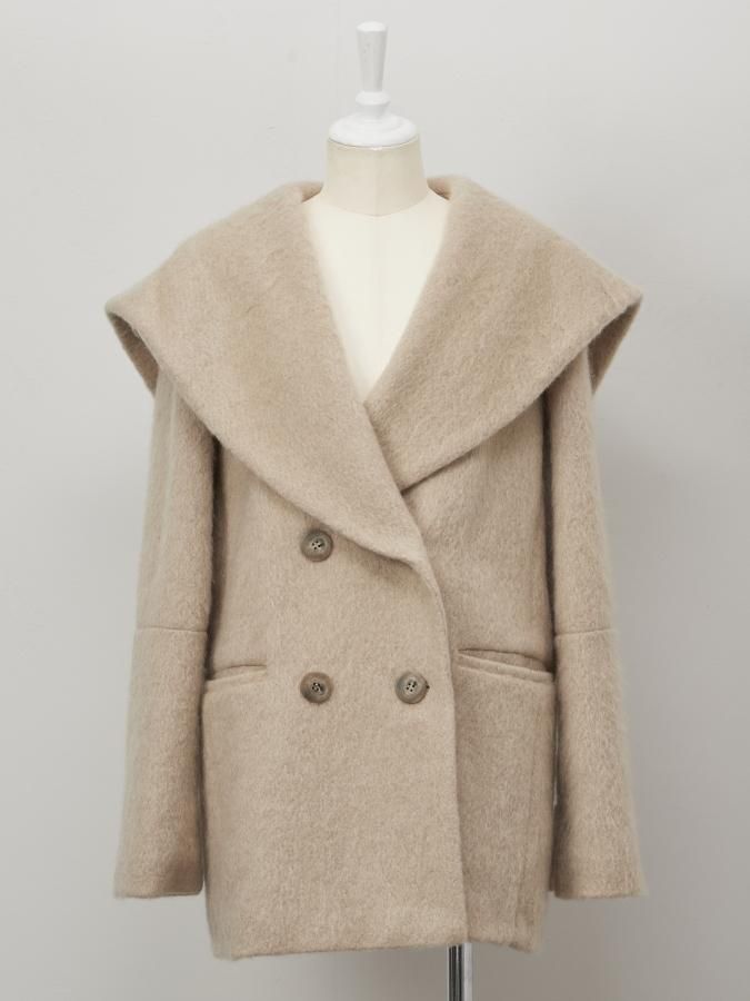 Mohair Shaggy Short Coat - ROSARYMOON OFFICIAL WEB STORE